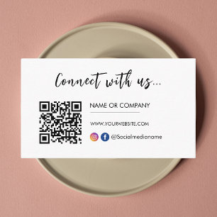 Stellen Sie sich mit uns Instagram Facebook Logo W Visitenkarte