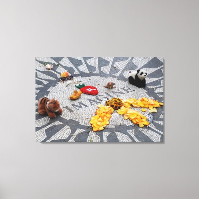 Stellen Sie sich Strawberry Fields Central Park NY Leinwanddruck (Vorderseite)