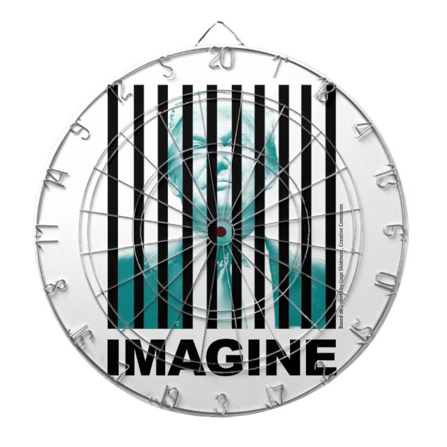Stellen Sie sich Trump Behind Bars vor Dartscheibe (vorne)
