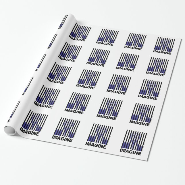 Stellen Sie sich Trump Behind Bars vor Geschenkpapier (Ungerollt)