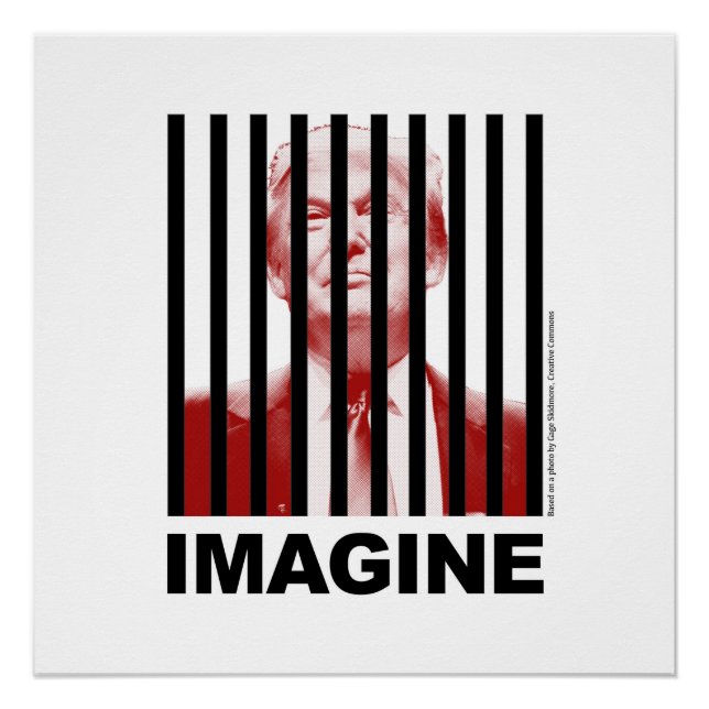 Stellen Sie sich Trump Behind Bars vor Poster (Vorderseite)
