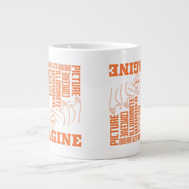 Stellen Sie sich vor - ASL Design Jumbo-Tasse (Vorderseite)