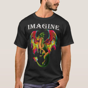 Stellen Sie sich vor, ein Drachen-Atmen Feuer magi T-Shirt