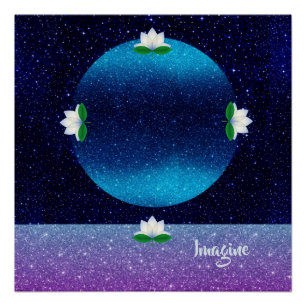 Stellen Sie sich vor - jenseits Ihres Horizonts Poster