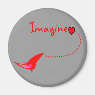 "Stellen Sie sich" vor---John-Geschenke Magnet
