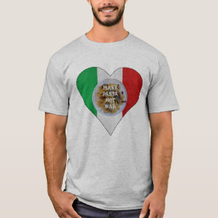 Stellen Sie Teigwaren-nicht Krieg italienischen T-Shirt
