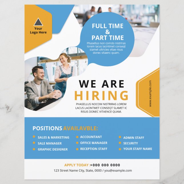 Stellenausschreibung / Wir stellen Flyer ein (Vorderseite)