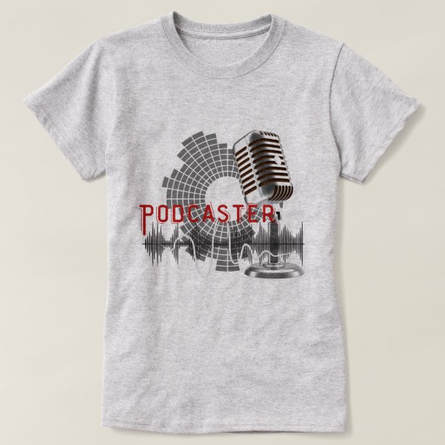 Stellenbeschreibung für Podcaster T-Shirt (Design vorne)