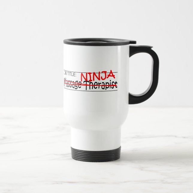 Stellenbezeichnung Ninja - Massage-Therapeut Reisebecher (Rechts)