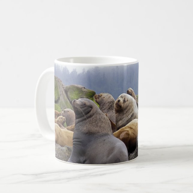 Steller Sea Lions - Tasse (Vorderseite Links)
