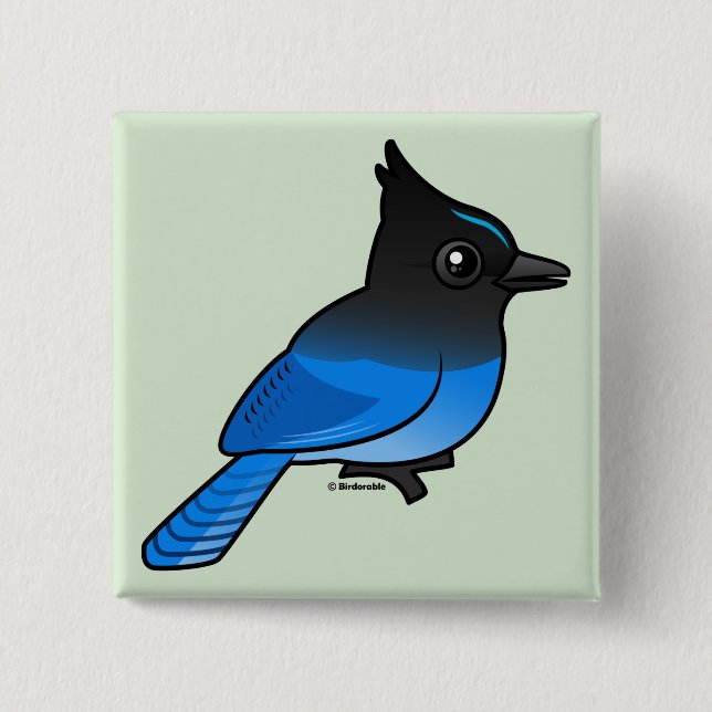 Stellers Jay Button (Vorderseite)