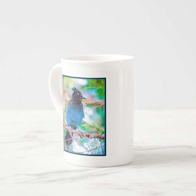 Steller's Jay - Original Foto Prozellantasse (Vorderseite Links)