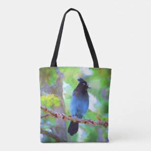 Steller's Jay Painting - Original Bird Art