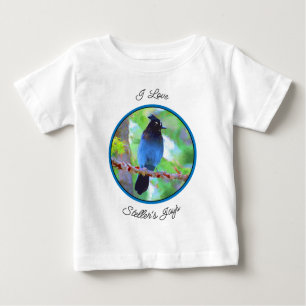 Steller's Jay Painting - Original Bird Art Baby T-shirt