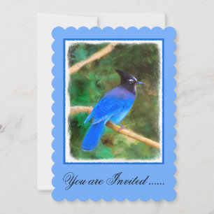 Steller's Jay Painting - Original Bird Art Einladung