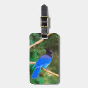Steller's Jay Painting - Original Bird Art Gepäckanhänger