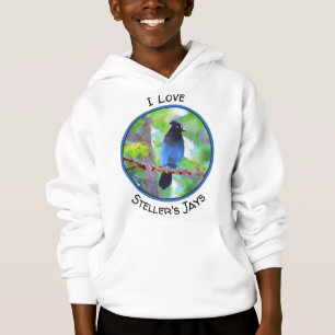 Steller's Jay Painting - Original Bird Art Hoodie