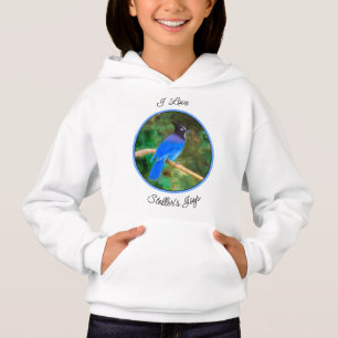 Steller's Jay Painting - Original Bird Art Hoodie