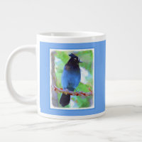 Steller's Jay Painting - Original Bird Art