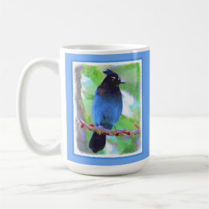 Steller's Jay Painting - Original Bird Art Kaffeetasse