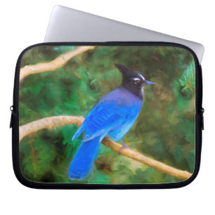 Steller's Jay Painting - Original Bird Art Laptopschutzhülle