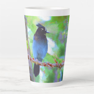 Steller's Jay Painting - Original Bird Art Milchtasse