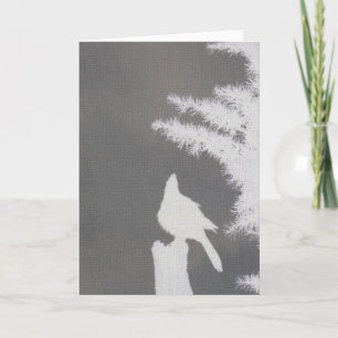 Stellers Jay-Silhouette-Gruß-Karte Karte