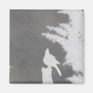 Stellers Jay-Silhouette-Kühlschrankmagnet Magnet