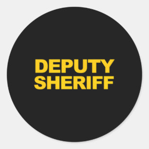 Stellvertretende Sheriff Front Back Print Law Durc Runder Aufkleber