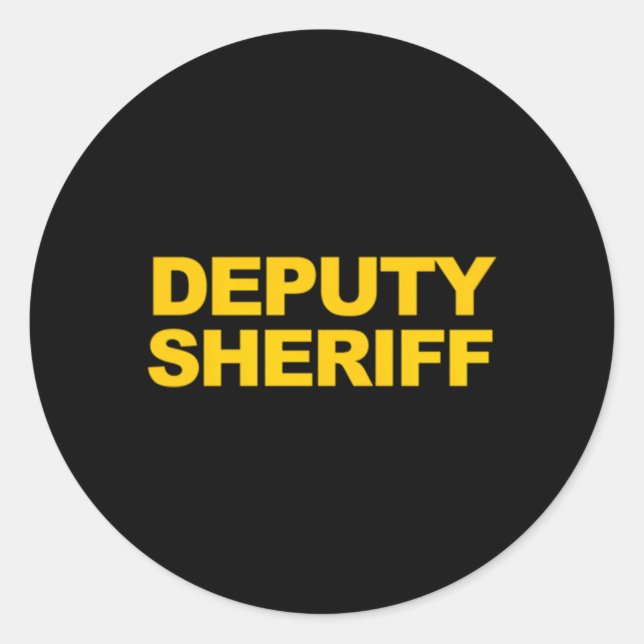 Stellvertretende Sheriff Front Back Print Law Durc Runder Aufkleber (Vorderseite)