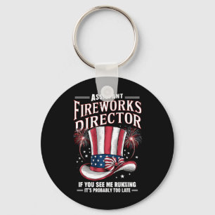 Stellvertretender Feuerwerksdirektor USA 4. Juli Schlüsselanhänger