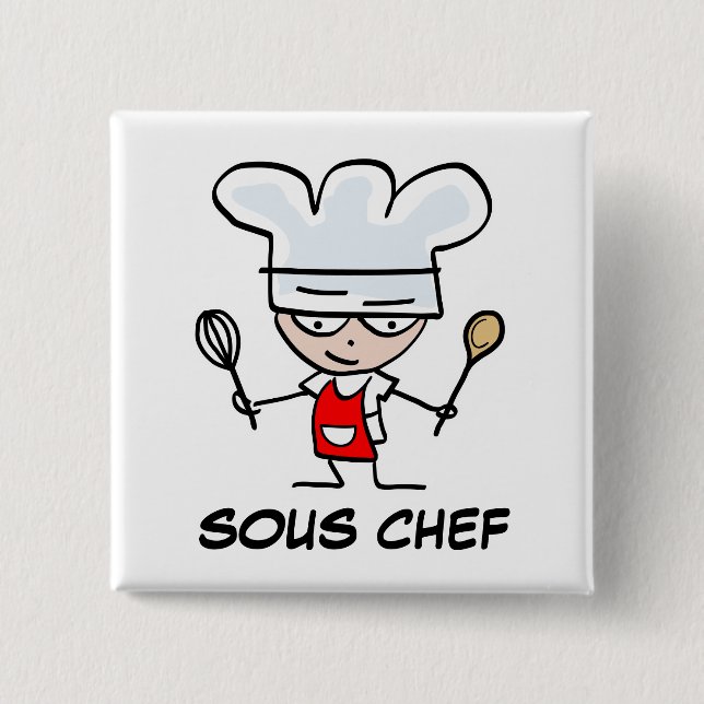 Stellvertretender Küchenchef Pinback-Button Button (Vorderseite)