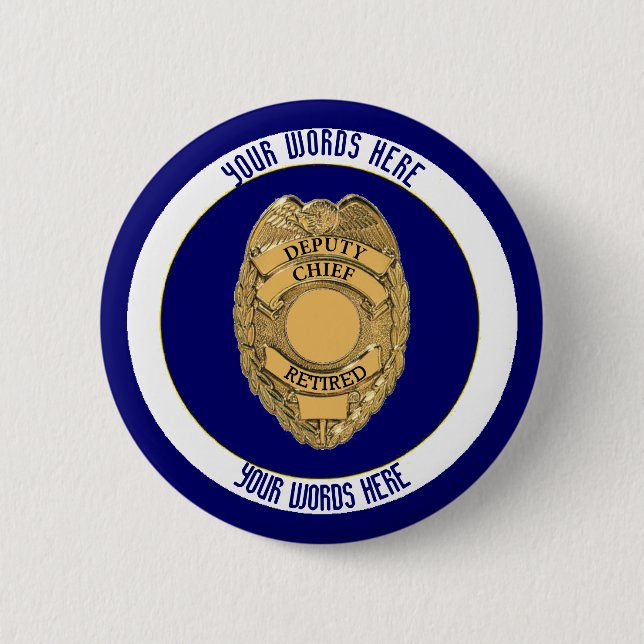 Stellvertretender Polizeichef Button (Vorderseite)