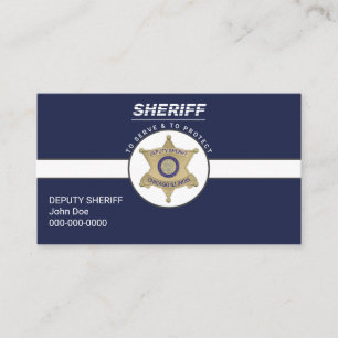 Stellvertretender Sheriff Business Card Visitenkarte