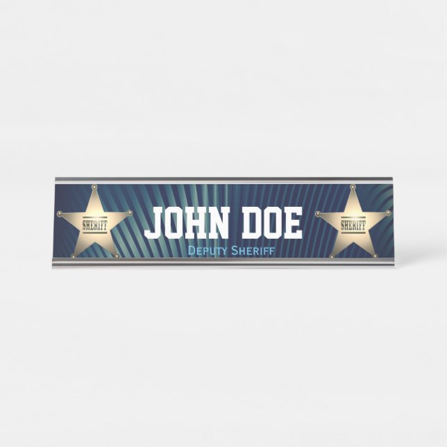Stellvertretender Sheriff Desk Name Plate Schreibtischnamensplakette (Vorderseite )
