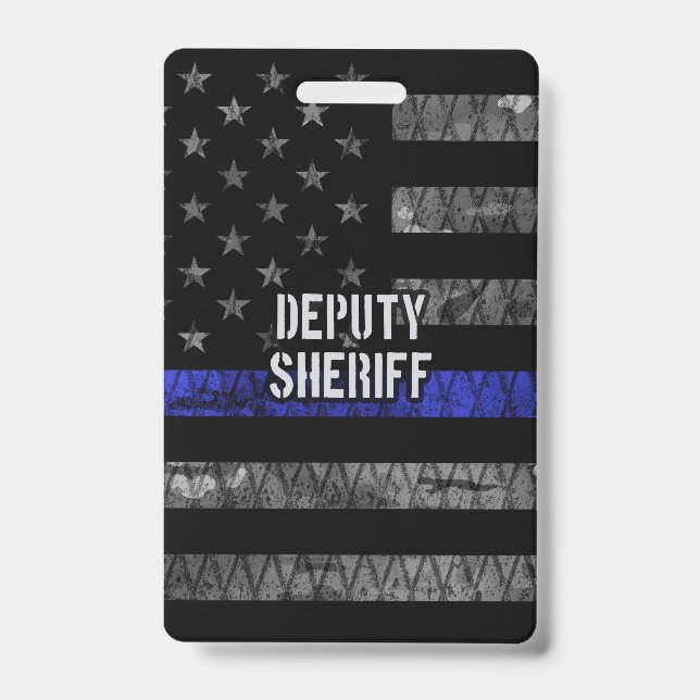 Stellvertretender Sheriff Distressed Flag Ausweis (Vorderseite)