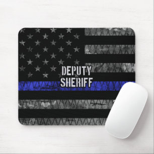 Stellvertretender Sheriff Distressed Flag Mousepad