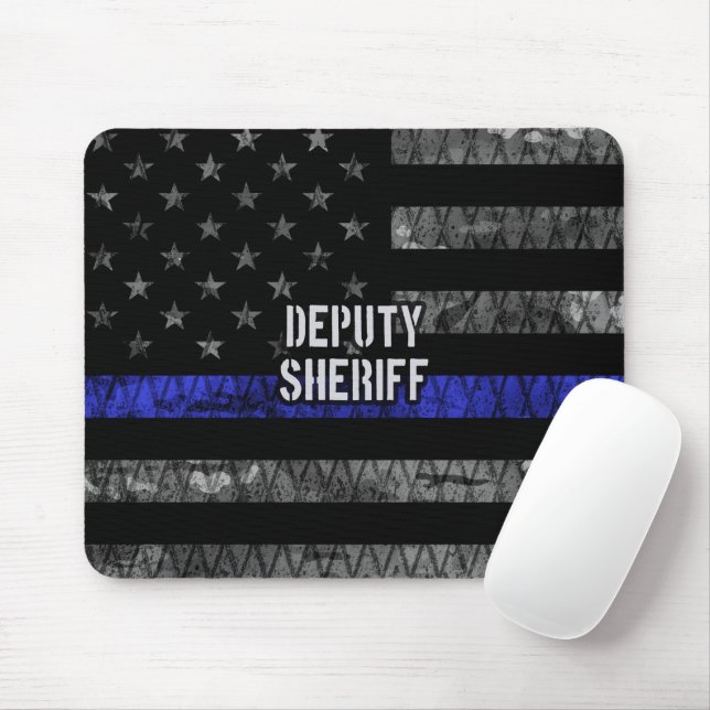 Stellvertretender Sheriff Distressed Flag Mousepad (Mit Mouse)