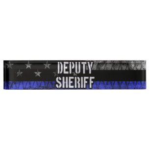 Stellvertretender Sheriff Distressed Flag Namensplakette