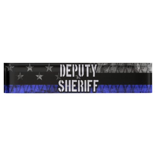 Stellvertretender Sheriff Distressed Flag Namensplakette (Vorderseite)
