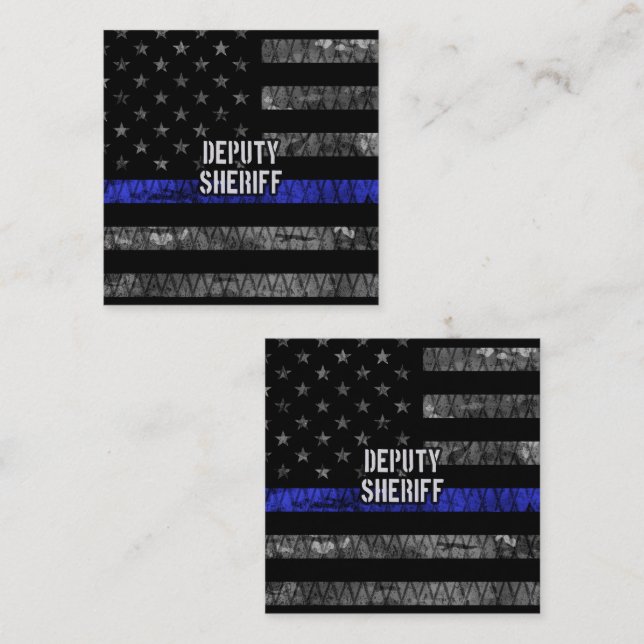 Stellvertretender Sheriff Distressed Flag Rabattkarte (Vorne/Hinten)