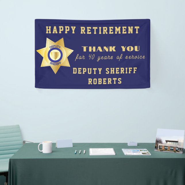 Stellvertretender Sheriff Happy Retirement Party Banner (Messeveranstaltung)