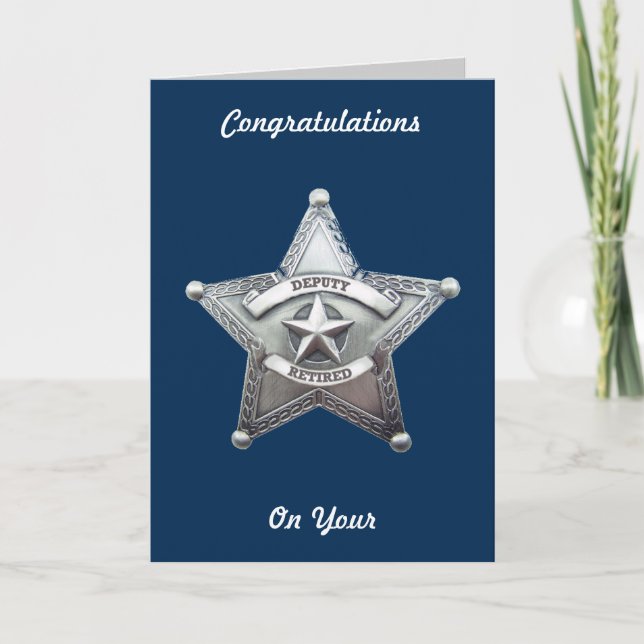 Stellvertretender Sheriff Retirement Card Karte (Vorderseite)