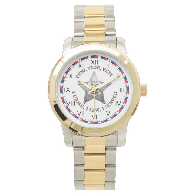Stellvertretendes Sheriffs Abzeichen-Logo Armbanduhr (Vorderseite)