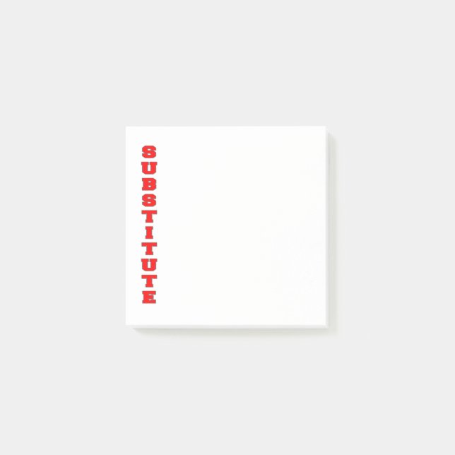 Stellvertreter Post-it Klebezettel (Vorderseite)
