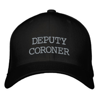 Stellvertreterin Coroner Black Hat Bestickte Baseballkappe