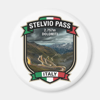 Stelvio-Pass - Alpine Motorradroute Magnet