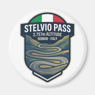 Stelvio Pass - Dolomiten-Rennstraße Magnet