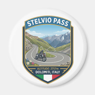 Stelvio-Pass - Hochgelegene Straße Magnet