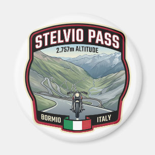 Stelvio-Pass - Italienisches Alpen-Abenteuer Magnet